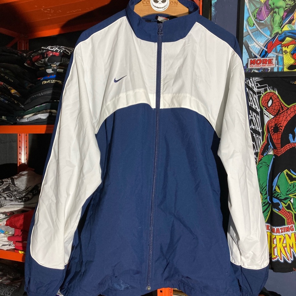 Nike Men's Blue and White Jacket